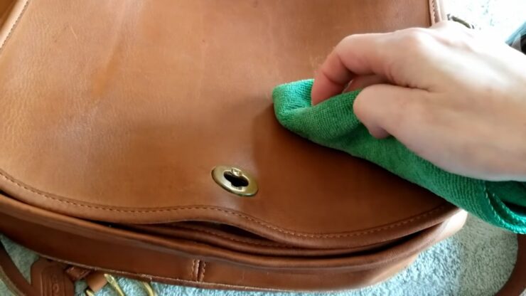 Cleaned leather Bag at Home